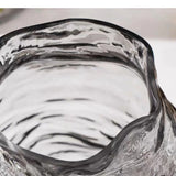 Glass Vase Irregular Lines of Folds Floral Arrangement Accessories Hydroponics Terrarium Home Decoration