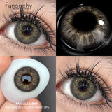 1 Pair New Myopia Blue Contacts Lenses With Diopters Prescription Fashion Colored Contact Lens for Eyes 0~-8.00 Degree