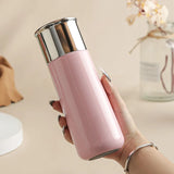 400ml Conical Thermal Water Bottle With Bouncing Inner Lid,Double-layer Stainless Steel vacuum Flask,Outdoor Drinkware,Thermos