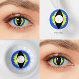 Yearly Use Halloween Contact Lenses For Cosplay Contact Lens Dragon Eye Lens Red/Pink Color Contact Lenses 14.0mm 8.5mm