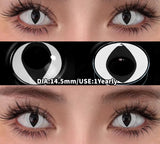 Cosplay Colored Contact Lenses Crazy White Lenses Red Anime Contacts Halloween Beauty Makeup Lens Black Eyes Contacts