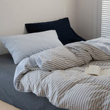 Ikeehome  Mixed Color Cotton Bedding Set Plain Cotton Waed Fabric Color Woven Design Dormi Tee Piece Set Pure Cotton Bed Canopy
