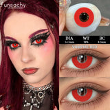 1 Pair Cosplay Contact Lenses for Eyes Anime Crazy Cosplay Contact Lens for Halloween 6 Months Cosmetics Lens