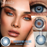1 Pair Fashion Color Contact Lenses for Eyes Korean Brown Natural Soft Lenses Beautiful Cosmetic Gray Pupils Blue Lens