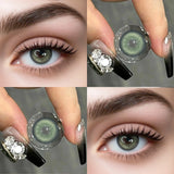 Prescription Colored Contact Lenses with Power Small Pupil Natural Eye Beauty 12 Month Disposable for Daily Cosmetics