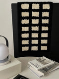 Tufting Black White Grids Bedside Rug Soft Geometric Carpet Bathroom Floor Pad Kids Room Bedroom Doormat Aesthetic Home Decor