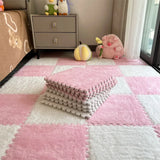 16Pcs 30x30cm Modern Simple Creative Plush Foam Puzzle Carpet Warm Toned Play Mats Interlocking Activity Floor Rugs Area Rug