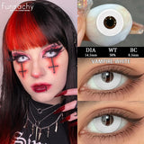 1Pair Cosplay Colored Contact Lenses for Halloween Blind Black White Lens Anime Coser Eyes Contacts Cosmetic Eye Pupils