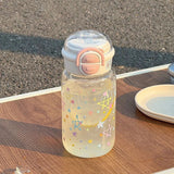 New Planet Minimalist Plastic Water Cup Water Kettle Dual Drinking Straw Cup Value Large Capacity Portable Carrying Accompanying