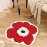 Nordic Round Carpets For Home Living Room Flower Rug Soft Thick Area Rugs Anti-slip Sofa Chair Floor Mats Bedroom Bedside Carpet