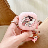 Rose Red Marble Pattern 3D Love Heart Cute Bear Pendant Earphone Accessories Case For Galaxy Buds Pro 2 Live Protection Cover