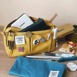 Large Capacity Canvas Storage Bag Simple Design For High School Students Multi-Layer Pencil Case And Bag For Boys And Girls