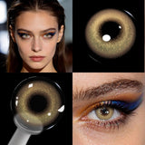 Colored Contact Lenses Lalens Satellite Brown Green Gray Color Contacts Eye Lens Eyes Half Year 2Pcs