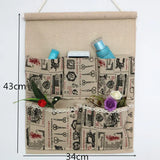 Home Storage & Organization Multilayer Fabric Hanging Storage Bag for Door Wall Wardrobe Dormitory Creative Organizer