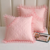 1 Pcs Korean Style Cotton Lace Cushion Cover Pillowslip Pillowcase Square Cushion Pillow Core Covers Thick Pillowcases