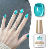 10ml Green Wormhole Cat Magnetic Gel Nail Polish 9D Glitter Soak Off UV LED Nail Art Varnish Manicure DIY At Home