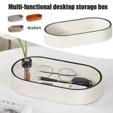 Pu Storage Box Sundry Key Storage Box Makeup Jewelry Organizer Home Entrance Desktop Tray Living Room Decoration