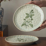 Cake Plate Water Ripple Ceramic Dinner Plates Round Microwave Safe Pasta Plate Stackable Dessert Plate Kitchen Use