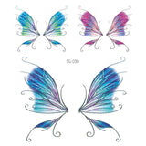Shiny Butterfly Tattoo Stickers Temporary & Waterproof Removable Winged Animals Pattern Tattoos Insect Flase Tattoo for Party