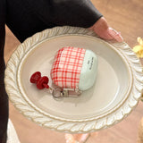 Lovely Mint Green Red Grid Pattern Apple Pendant Shockproof Protective Case for AirPods 1 2 3 4 Pro 2 Silicone Earphone Cover