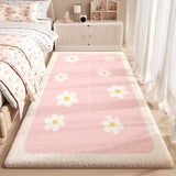 Korean Runner Rug Modern Simple Fluffy Bedside Carpet Fashion Light Luxury Ins Cream Style Home Decoration Sofa Mats Alfombra