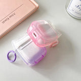 Creative Simple Style Candy Colour Gradient Transparent Acrylic Silicone Headphone Cover Case For AirPods 1 2 3 4 Pro 2 Fundas
