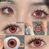 1Pair Cosplay White Color Contact Lenses Halloween Scary Contact Lenses Crazy Red Eye Makeup Lenses Black Beauty Pupils