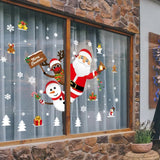 Christmas Window Stickers Santa Claus Snowflake DIY Wall Decal Christmas Decorations For Home New Year Ornaments Gift