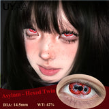 Red Contact Lenses for Eyes Red Color Contact Lenses Makeup Contact Halloween Cosplay Lens Yearly