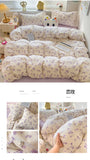 Class A Double Yarn Bedding Set Quilt Comforter Duvet Cover Set Printed Cotton Bedspread Skin Friendly Breathable Four-Piece Set