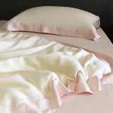 4Pcs Natural Bamboo Fiber Super Soft Silky Cool Feeling Skin-friendly Bedding Set Duvet Cover Bed Sheet/Fitted Sheet Pillowcases