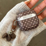 Coffee Beans Keychain Fine Wave Point Earphone Case for Apple Airpods 1,2, Airpods Pro/pro2/pro3 Airpods 3 4 protective funda