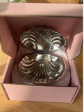 Stainless Steel Plate, Shell Striped Wave Tableware Plate Dish Plate Metal Cheese Plate Tableware Storage Jewelry Plate Table De