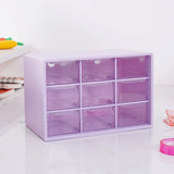 Desk Storage Box for Mini Drawers, Stackable Nine-square Grid Storage Box, Hairpin/sticker/jewelry Accessories Storage Box