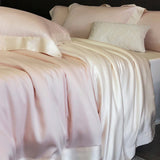 4Pcs Natural Bamboo Fiber Super Soft Silky Cool Feeling Skin-friendly Bedding Set Duvet Cover Bed Sheet/Fitted Sheet Pillowcases