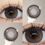 1 Pair Brown Eye Lenses Korean Natural Lenses Color Contact Lenses Eyes with Degree Gray Beautiful Pupil Fast Shipping