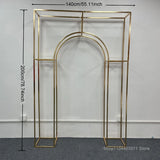 1pcs/3pcs Shining Gold Mirror Chuppah Acrylic Backdrop Stand for Wedding Decoration Flower Stand Walkway Pillar 2M/2.4M Tall