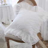 Off White Ruffle Lace Sofa Cushion Cover, Pillowcase, Decorative, Luxury, Home Decor