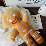 30-60cm Cartoon Cute Gingerbread Man Plush Toys & Pendant Stuffed Baby Appease Doll Biscuits Man Pillow Reindeer for Gift