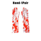 Gory Blood Splatter Gloves Ultra-Realistic Halloween Prop for Terrifying Bloody Hands Effect Perfect for Haunted House Actors