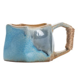 Creative Rough Pottery Coffee Cup Retro Rope Ceramic Cup Irregular Mug Japanese Shaped Drinking Tea Set Living Room Decoration