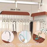 2Pcs Belt Hanger Wooden Belt Organizer for Closet Rack for Storage Sturdy Belt Holder Space Saver for Belt Tie Bra Accessories