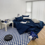 Checkerboard Carpets for Living Room Girl Ins Style Bedroom Bedside Carpet Large Area Lattice Floor Mat Fluffy Soft Lounge Rug