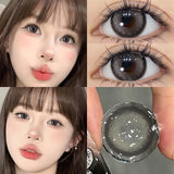 2PCS  Colored Contact Lenses Beautiful Pupil Color Circle Lens Prescription Yearly Natural 0-8 Degrees  Fast Shipping