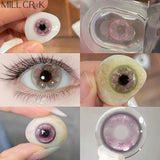 1Pair Colored Contact Lenses Cosplay Red Blue Purple Green Brown Grey Anime Lenses Halloween Beauty Cosmetic for Eye