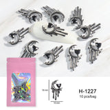 Halloween Alloy Nail Art Decorations 3D Ghost Skull Pumpkin Golden Silver Classic Nails Jewelry Ornaments Manicure Accessories