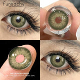 Color Contact Lenses for Eyes 1 Pair Gray Fashion Cosmetic Lenses Green Pupils Gray Natural Eye Contacts Women Eye Lens