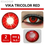 Anime Cosplay Colored Contact Lenses Yearly Disposable 1 Pair Violet Cute Big Eyes Soft Lenses for Cos Party Makeup