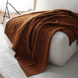 American Fashion Knitted Blanket Solid Color Grid Home Decoration Simple Sofa Cover Soft Throw Blanket And Bedspread Warm Shawl