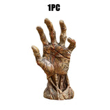 Scary Dismembered Arm Hand Halloween Sculpture Realistic Horror Prop for Haunted House Party Decoration Creepy Garden Art